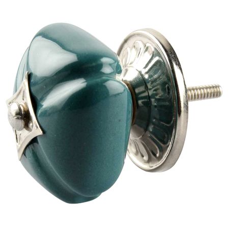 Solid Forest Green Square Ceramic Furniture Knob Online